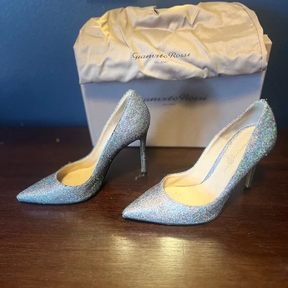 Gianvito Rossi Silver Kaleido Heels - Picture 4 of 6